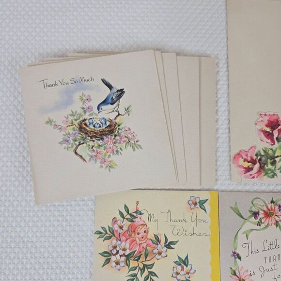 Vintage Lot 25 50s 60s Greeting Card Lot With Envelopes Floral Congratulations T - Picture 6 of 6